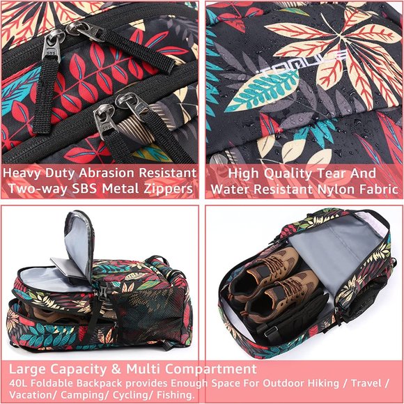 TOMULE Camping Hiking Daypacks 40L Lightweight Packable Hiking Backpack - Picture 6 of 7